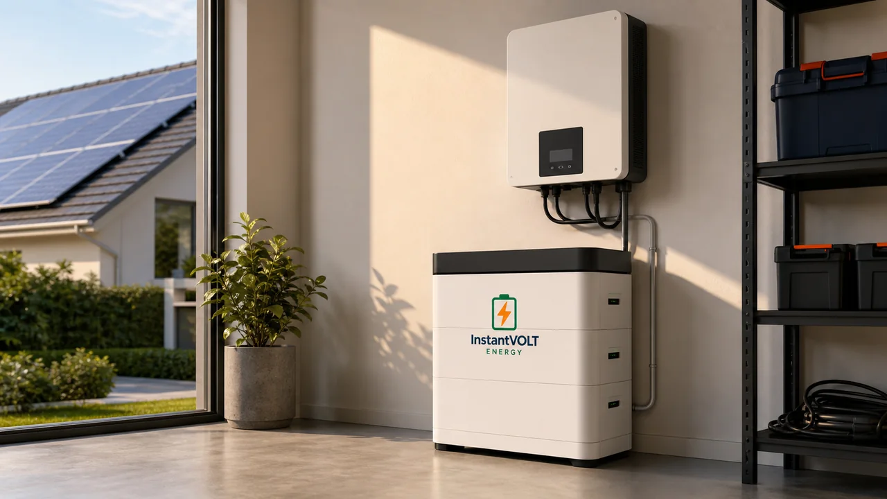 InstantVOLT SolarSmart speichert Solarstrom einer Photovoltaikanlage im modularen Heimspeicher.