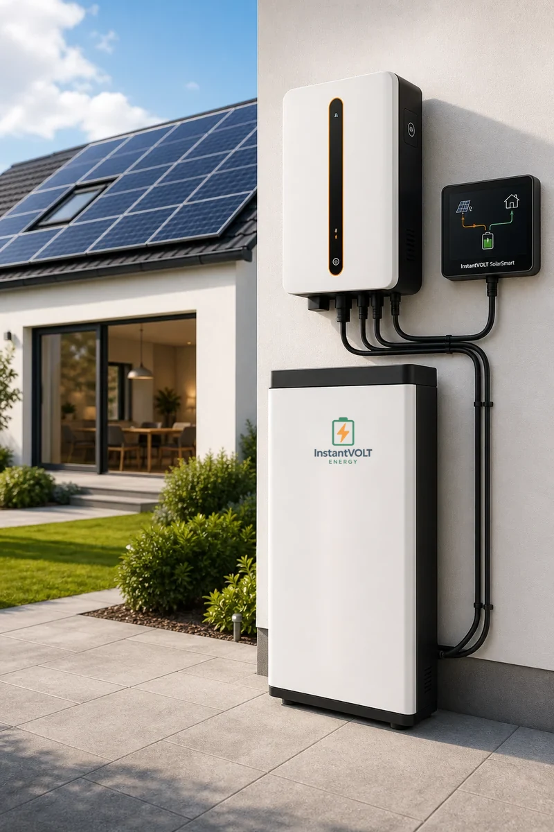 InstantVOLT Logo auf SolarSmart Batteriespeicher